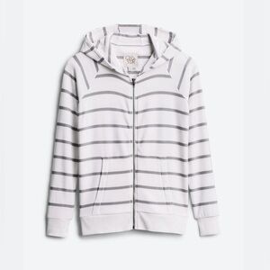 CHASER Akielah Zip Up Hooded Knit Top